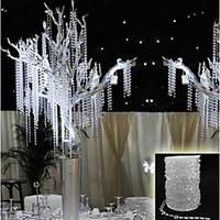 10mm Spray Strands Garland Spool Bridal Beads String For Wedding Christmas Party Centerpiece Favor Crafting Decor(30m)