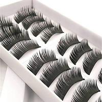 10pairs beauty thick makeup false eyelashes long black natural handmad ...