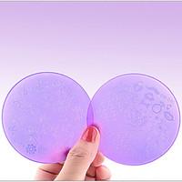 10PCS Nails Coloured Drawing Or Pattern Purple Circular Plastic The Template 2 Send Senior Transparent The Seal