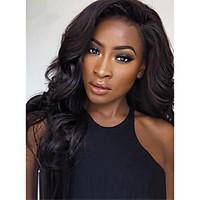 10-26 Inch 100% Human Virgin Hair Natural Black Color Full Lace Body Wave Lace Wig-glueless with Baby Hair