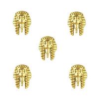 10pcs Egyptian Pharaoh Egypt Theme 3D Gold Nail Art Alloy 8mm x 10mm