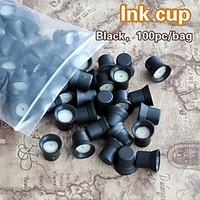 100pcsbag permanent makeup ink cups with sponge ink caps holder ink ri ...