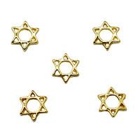 10pcs Golden Color Star 3D Alloy Nail Art Alloy Nail Decoration Glitter Jewelry Nail Art Decorations 66mm