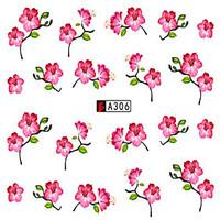 10pcs/set Beautiful Nail Art Sticker Fashion Sweet Flower Design Nail Water Transfer Decals A306