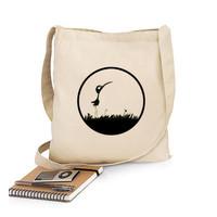 100 cotton shoulder bag / bird