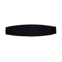 100% Silk Plain Black Cummerbund