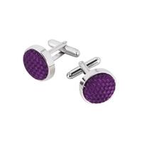 100% Silk Deep Purple Cufflinks