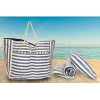 £10 instead of £38.99 (from Trendy Look) for a striped beach bag including a pillow and mat - top up your summer essentials and save 74%