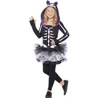 10-12 Years Girls Skelly Cat Costume