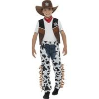 10 12 years brown boys texan cowboy costume