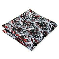 100 silk gray paisley new mens pocket square jacquard woven for men ha ...