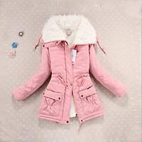 10 Colors New Women\'s Winter Jacket Women Cotton Candy Color Parkas Jackets Winter Hooded Jacket Fashion Girls Padded Slim Long Coat Jackets Plus Size