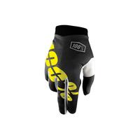 100% iTRACK Full Finger Glove | Black/Yellow - S