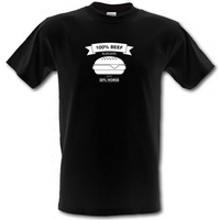 100 beef burgers with 30 horse male t shirt