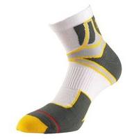 1000 Mile Cross Sport Sock - Mens - White/Yellow