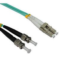 10m om3 lc st 50125 fibre cable aqua