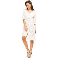100 % Lin Dress LIZON women\'s Dress in white