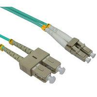 10m om3 lc sc 50125 fibre cable aqua