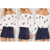 10 instead of 52 from shapelle for a floral print bardot blouse save 8 ...