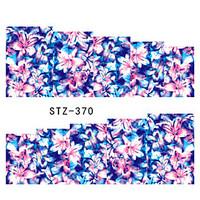 10pcs/set Clear Style Summer Hot Beautiful Flower Nail Water Transfer Decals Fashion Flower Design Decals Nail DIY Beauty STZ-370