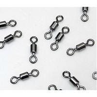 100 pcs swivel fishing snaps swivels silver gounce mm inch stainless s ...