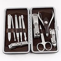 10-In-1 Stainless Steel Nail Clippers Manicure Pedicure Tools Set with Case