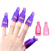 10pcsset wearable acrylic nail art soak off cap clip uv gel polish rem ...