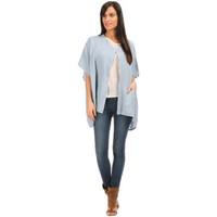 100 lin cardigan marie womens cardigans in blue