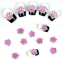 10 pcs Pink Crown Super Shiny Na...