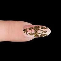 10PCS Lovely 3D Gold Nail Totem for Lady Nail Art Decorations
