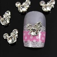 10pcs Rhinestone Micky Mouse 3D DIY Alloy Accessories Nail Art Decoration
