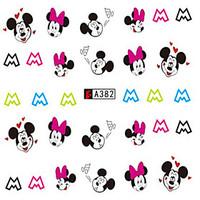 10pcs/set Fashion Style Nail Art Sticker Lovely Cartoon Mickey Sweet Water Transfer Decals A382