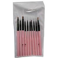 10PCS Nail Brushes Byfunme Quality Nail Gel Nail Polish Brush Set