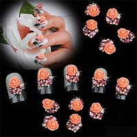 10 pcs fat flower belt drill flat bottom diy nail sticking drill 3d na ...