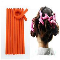 10 Pcs/Set Soft Hair Curler Roller Curl Hair Bendy Rollers Diy Magic Hair Curlers Tool 241.2Cm Random Colors