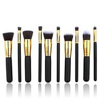 10 Makeup Brushes Set Nylon Professional / Full Coverage