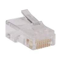 100 Pack Of Rj45 Modular Connectors For Round Cat5 Cabling (solid/stranded Wire)