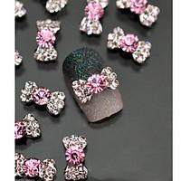 10pcs nail art tips stickers deco bow knot alloy jewelry multicolor gl ...