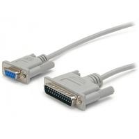 10 ft Cross Wired DB9 to DB25 Serial Null Modem Cable - F/M