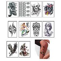 10PC Temporary Tattoo Sleeve Designs Full Arm Waterproof Tattoos For Cool Men Women Transferable Tattoos Stickers On The Body Art