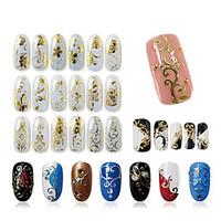 108 Pcs Of Sell Like Hot Cakes Bronzing Stickers 3 D Nail Stickers