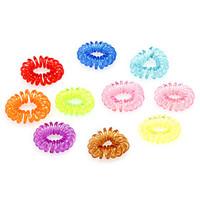 10 pcssweet multicolor silicone hair ties for women