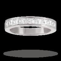 1.00 Total Carat Weight Princess Cut Diamond Eternity Ring In 18 Carat White Gold