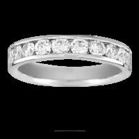1.00 Total Carat Weight Brilliant Cut 10 Stone Diamond Eternity Ring In 18 Carat Yellow Gold - Ring Size L
