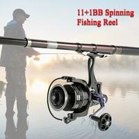 11+1BB Ball Bearings 4:7:1 Ultra Smooth Spinning Fishing Reel Right/Left Interchangeable Fishing Reel for Freshwater Saltwater