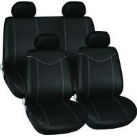 11 Piece Black Grey Car Seat Cover Set