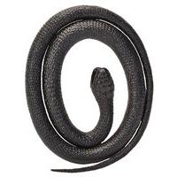 117cm black mamba rubber snake