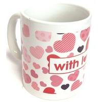11oz With Love Valentines Mug With Heart Print