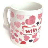 11oz with love valentines mug with heart print