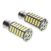 1156/BA15S 7W 6000-6500K 480LM 120x3528SMD LED White Light Bulb (DC 12V, 1-Pair)